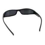 Retro Slit Thin Narrow Rectangle Curved Wrap Sport Plastic Sunglasses