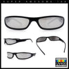Retro Slit Thin Narrow Rectangle Curved Wrap Sport Plastic Sunglasses