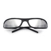 Retro Slit Thin Narrow Rectangle Curved Wrap Sport Plastic Sunglasses