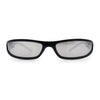 Retro Slit Thin Narrow Rectangle Curved Wrap Sport Plastic Sunglasses