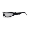 Retro Slit Thin Narrow Rectangle Curved Wrap Sport Plastic Sunglasses