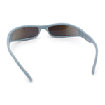 Retro Slit Thin Narrow Rectangle Curved Wrap Sport Plastic Sunglasses