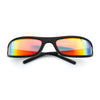 Retro Slit Thin Narrow Rectangle Curved Wrap Sport Plastic Sunglasses