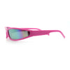 Retro Slit Thin Narrow Rectangle Curved Wrap Sport Plastic Sunglasses