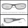 Retro Slit Thin Narrow Rectangle Curved Wrap Sport Plastic Sunglasses