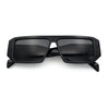 Womens Mod Flat Top Square Rectangle Beveled Diamond Cut Arm Plastic Sunglasses