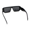 Womens Mod Flat Top Square Rectangle Beveled Diamond Cut Arm Plastic Sunglasses
