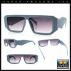 Womens Mod Flat Top Square Rectangle Beveled Diamond Cut Arm Plastic Sunglasses