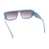 Womens Mod Flat Top Square Rectangle Beveled Diamond Cut Arm Plastic Sunglasses