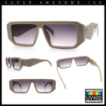 Womens Mod Flat Top Square Rectangle Beveled Diamond Cut Arm Plastic Sunglasses