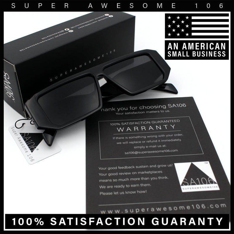 Womens Mod Flat Top Square Rectangle Beveled Diamond Cut Arm Plastic Sunglasses