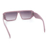 Womens Mod Flat Top Square Rectangle Beveled Diamond Cut Arm Plastic Sunglasses