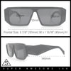 Womens Mod Flat Top Square Rectangle Beveled Diamond Cut Arm Plastic Sunglasses