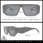 Womens Mod Flat Top Square Rectangle Beveled Diamond Cut Arm Plastic Sunglasses