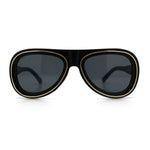 Retro Dimensional Metal Socket Rim Tear Drop Shape Racer Plastic Sunglasses