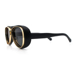 Retro Dimensional Metal Socket Rim Tear Drop Shape Racer Plastic Sunglasses