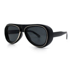 Retro Dimensional Metal Socket Rim Tear Drop Shape Racer Plastic Sunglasses