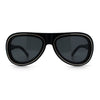 Retro Dimensional Metal Socket Rim Tear Drop Shape Racer Plastic Sunglasses