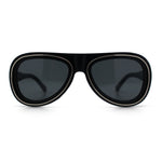 Retro Dimensional Metal Socket Rim Tear Drop Shape Racer Plastic Sunglasses