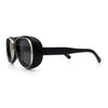 Retro Dimensional Metal Socket Rim Tear Drop Shape Racer Plastic Sunglasses
