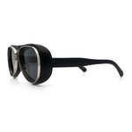 Retro Dimensional Metal Socket Rim Tear Drop Shape Racer Plastic Sunglasses