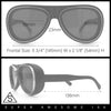 Retro Dimensional Metal Socket Rim Tear Drop Shape Racer Plastic Sunglasses