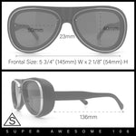 Retro Dimensional Metal Socket Rim Tear Drop Shape Racer Plastic Sunglasses