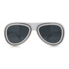Retro Dimensional Metal Socket Rim Tear Drop Shape Racer Plastic Sunglasses