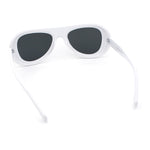Retro Dimensional Metal Socket Rim Tear Drop Shape Racer Plastic Sunglasses