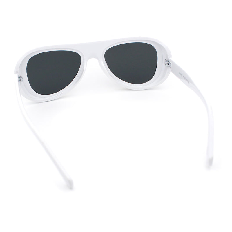 Retro Dimensional Metal Socket Rim Tear Drop Shape Racer Plastic Sunglasses