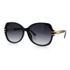 Classic 90s Womens Bejeweled Rhinestone Bling Arm Designer Butterfly Sunglasses