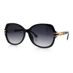 Classic 90s Womens Bejeweled Rhinestone Bling Arm Designer Butterfly Sunglasses