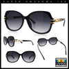Classic 90s Womens Bejeweled Rhinestone Bling Arm Designer Butterfly Sunglasses