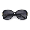 Classic 90s Womens Bejeweled Rhinestone Bling Arm Designer Butterfly Sunglasses