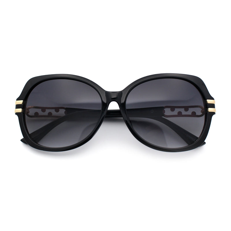 Classic 90s Womens Bejeweled Rhinestone Bling Arm Designer Butterfly Sunglasses