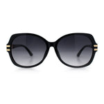 Classic 90s Womens Bejeweled Rhinestone Bling Arm Designer Butterfly Sunglasses