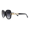Classic 90s Womens Bejeweled Rhinestone Bling Arm Designer Butterfly Sunglasses