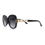 Classic 90s Womens Bejeweled Rhinestone Bling Arm Designer Butterfly Sunglasses