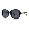 Classic 90s Womens Bejeweled Rhinestone Bling Arm Designer Butterfly Sunglasses