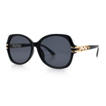 Classic 90s Womens Bejeweled Rhinestone Bling Arm Designer Butterfly Sunglasses