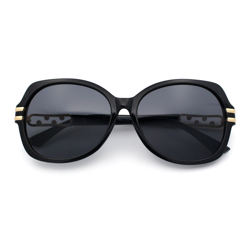 Classic 90s Womens Bejeweled Rhinestone Bling Arm Designer Butterfly Sunglasses