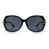 Classic 90s Womens Bejeweled Rhinestone Bling Arm Designer Butterfly Sunglasses