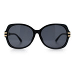 Classic 90s Womens Bejeweled Rhinestone Bling Arm Designer Butterfly Sunglasses