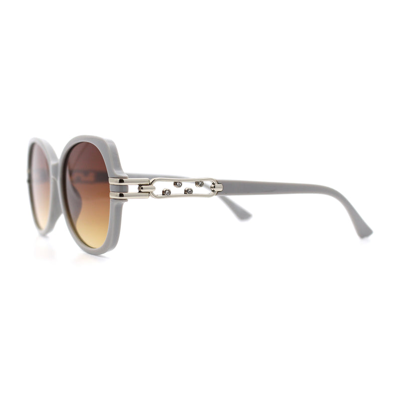 Classic 90s Womens Bejeweled Rhinestone Bling Arm Designer Butterfly Sunglasses