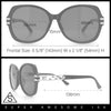 Classic 90s Womens Bejeweled Rhinestone Bling Arm Designer Butterfly Sunglasses