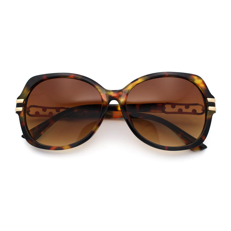 Classic 90s Womens Bejeweled Rhinestone Bling Arm Designer Butterfly Sunglasses