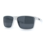 Locs Mens Gangster White Frame Sport Horn Rim Classic 90s Manly Sunglasses