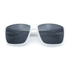 Locs Mens Gangster White Frame Sport Horn Rim Classic 90s Manly Sunglasses