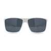 Locs Mens Gangster White Frame Sport Horn Rim Classic 90s Manly Sunglasses