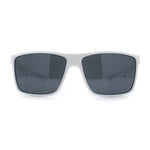 Locs Mens Gangster White Frame Sport Horn Rim Classic 90s Manly Sunglasses